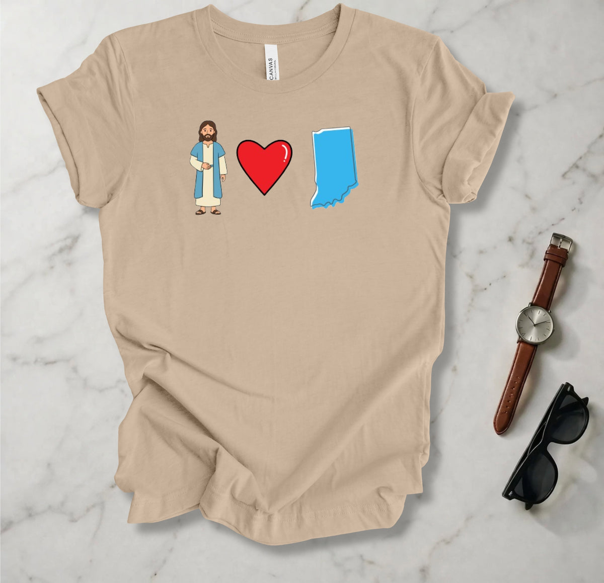 Jesus Loves Indiana 1 T Shirt