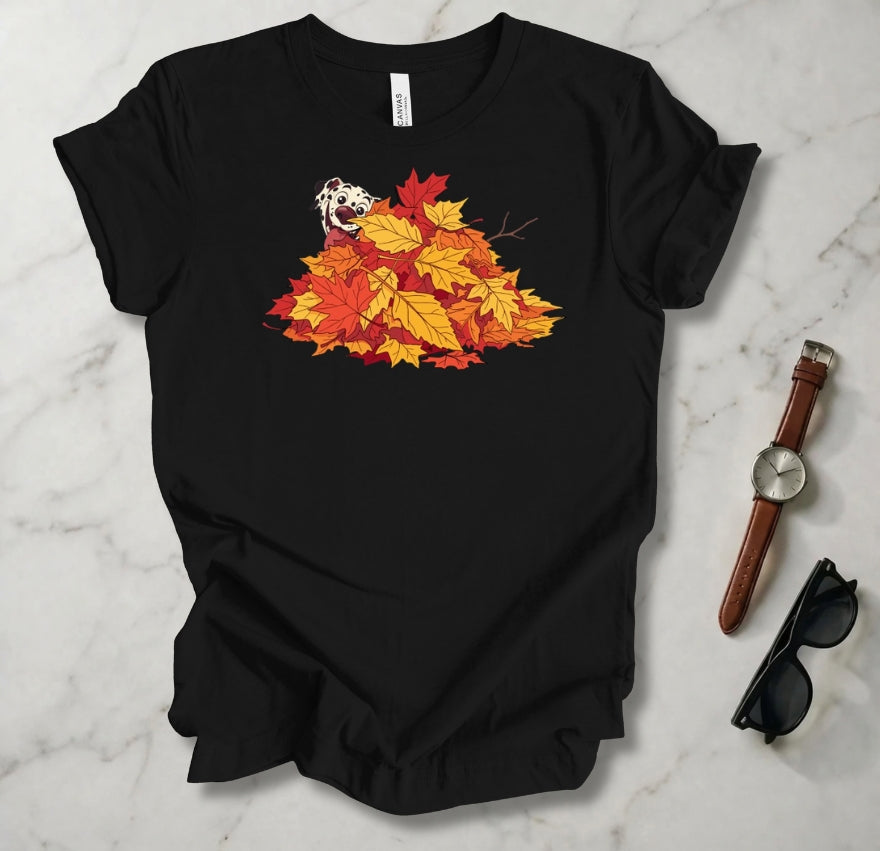 Fido and the Leaf Pile T Shirt