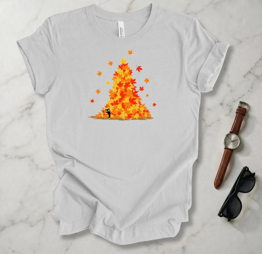 Fluffy and the Leaf Pile T Shirt