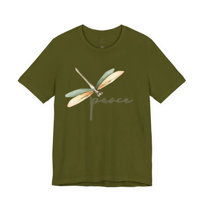 Green/Brown Dragonfly (Peace) T Shirt