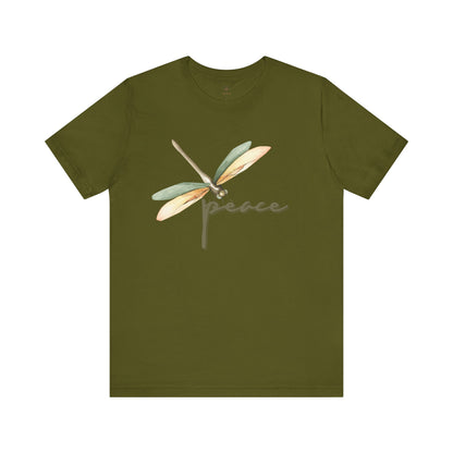 Green/Brown Dragonfly (Peace) T Shirt