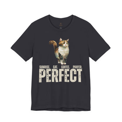 Sunrise, Coffee, Prayer, And A Cat T Shirt