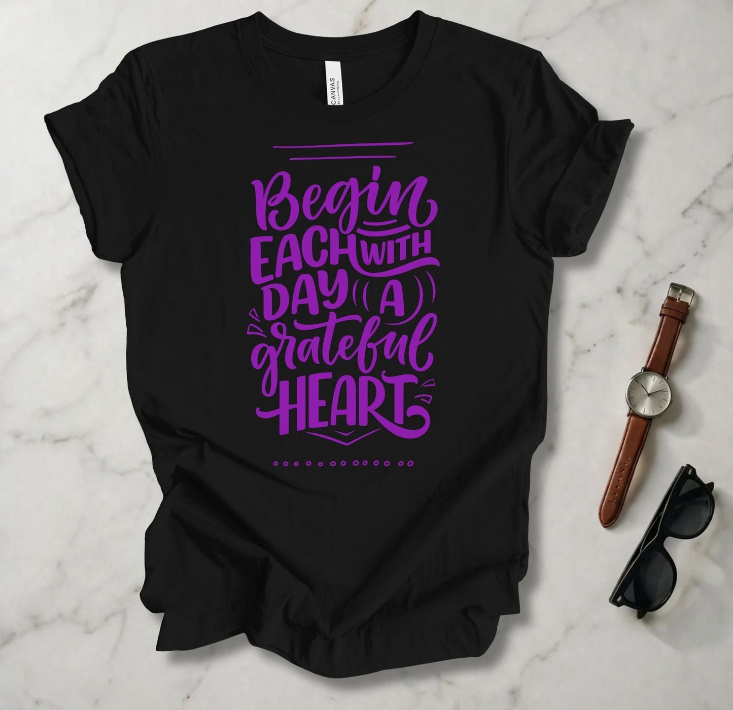 Begin Each Day T Shirt