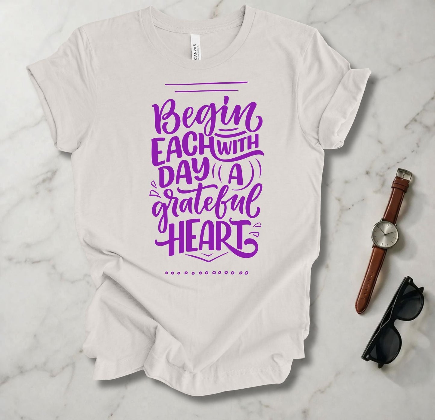 Begin Each Day T Shirt