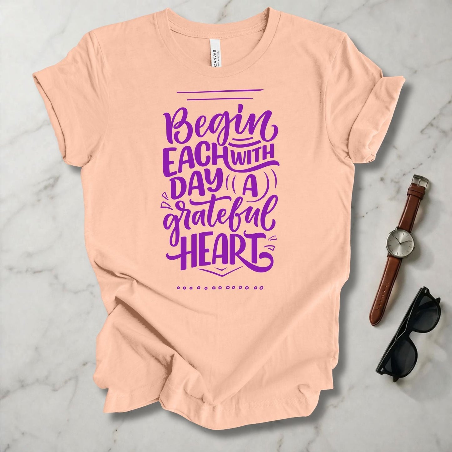 Begin Each Day T Shirt