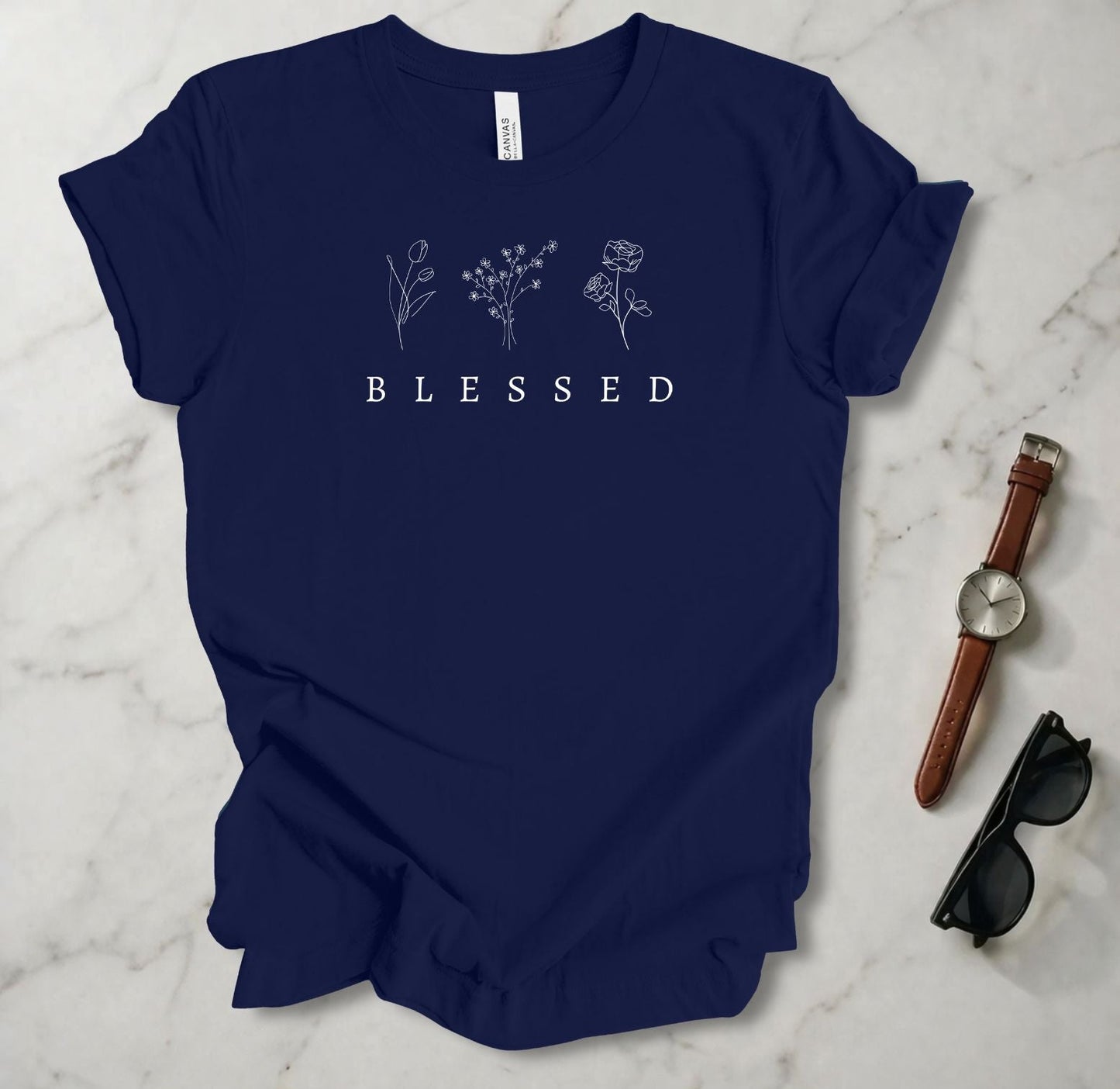 Blessed (Flowers) T Shirt