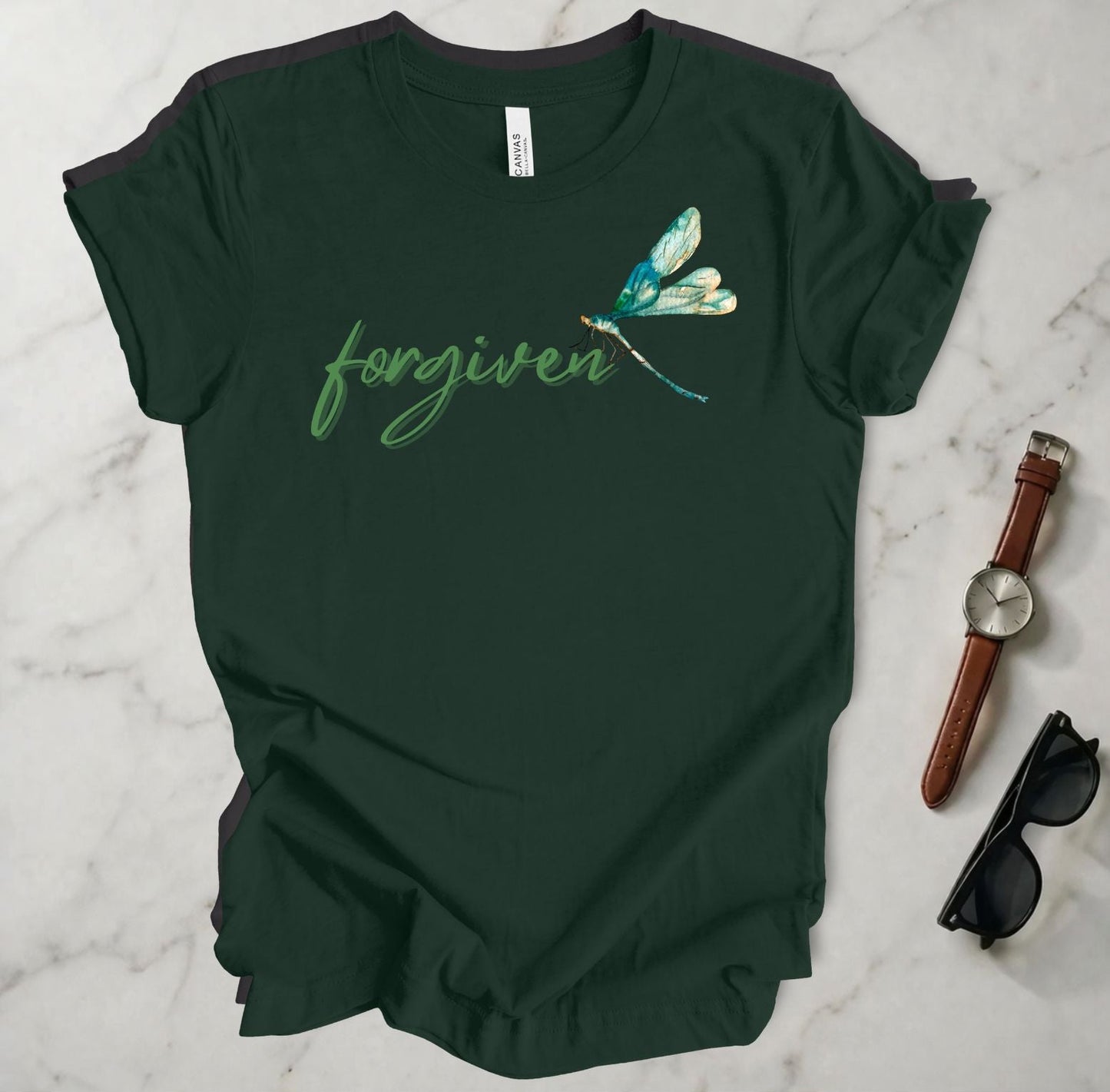 Blue Green Dragonfly (Forgiven) T Shirt