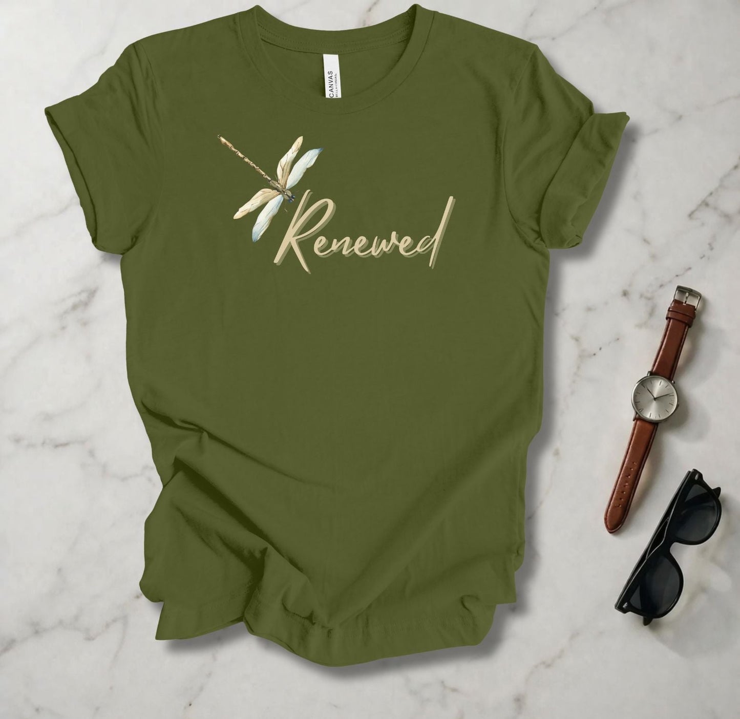 Brown Dragonfly (Renewed) T Shirt