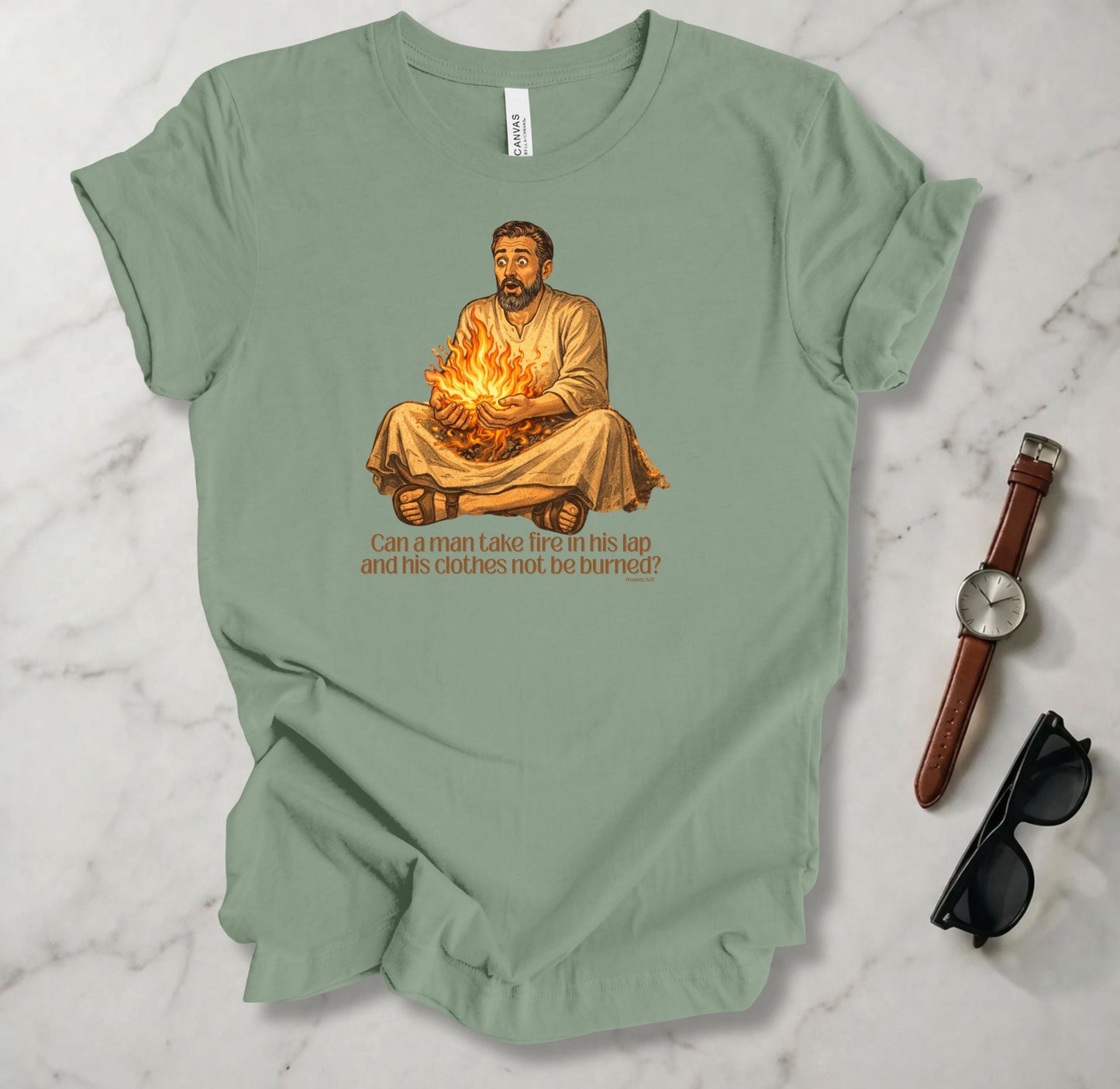 Fire In His Lap T Shirt
