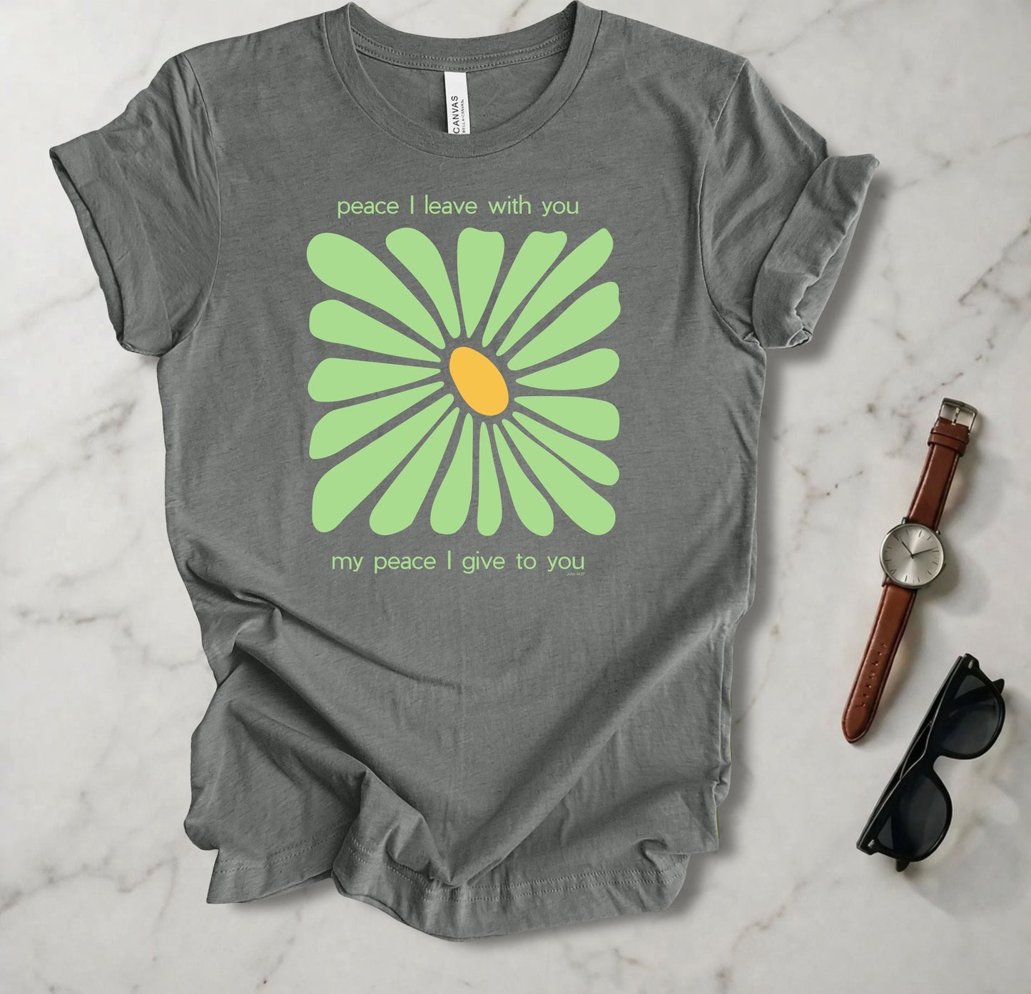 His Peace Was Left WIth Us T Shirt