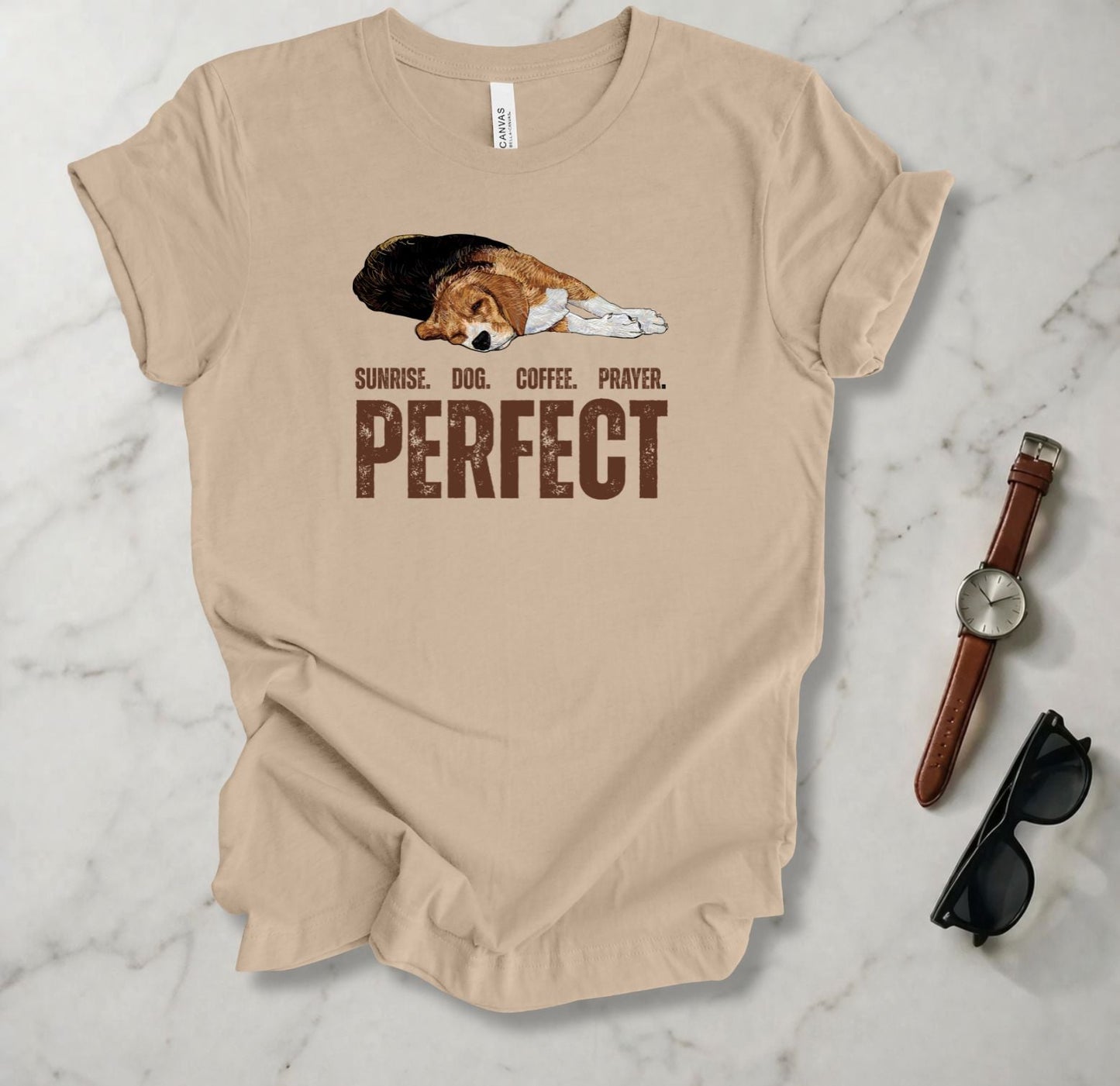 Sunrise, Coffee, Prayer, And A Dog T Shirt