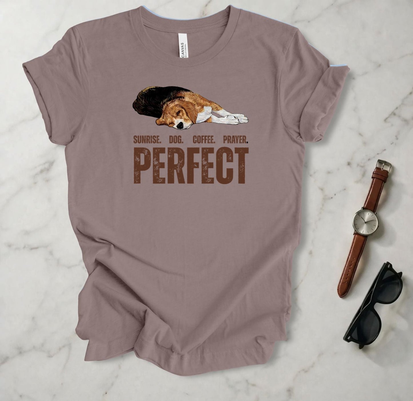 Sunrise, Coffee, Prayer, And A Dog T Shirt