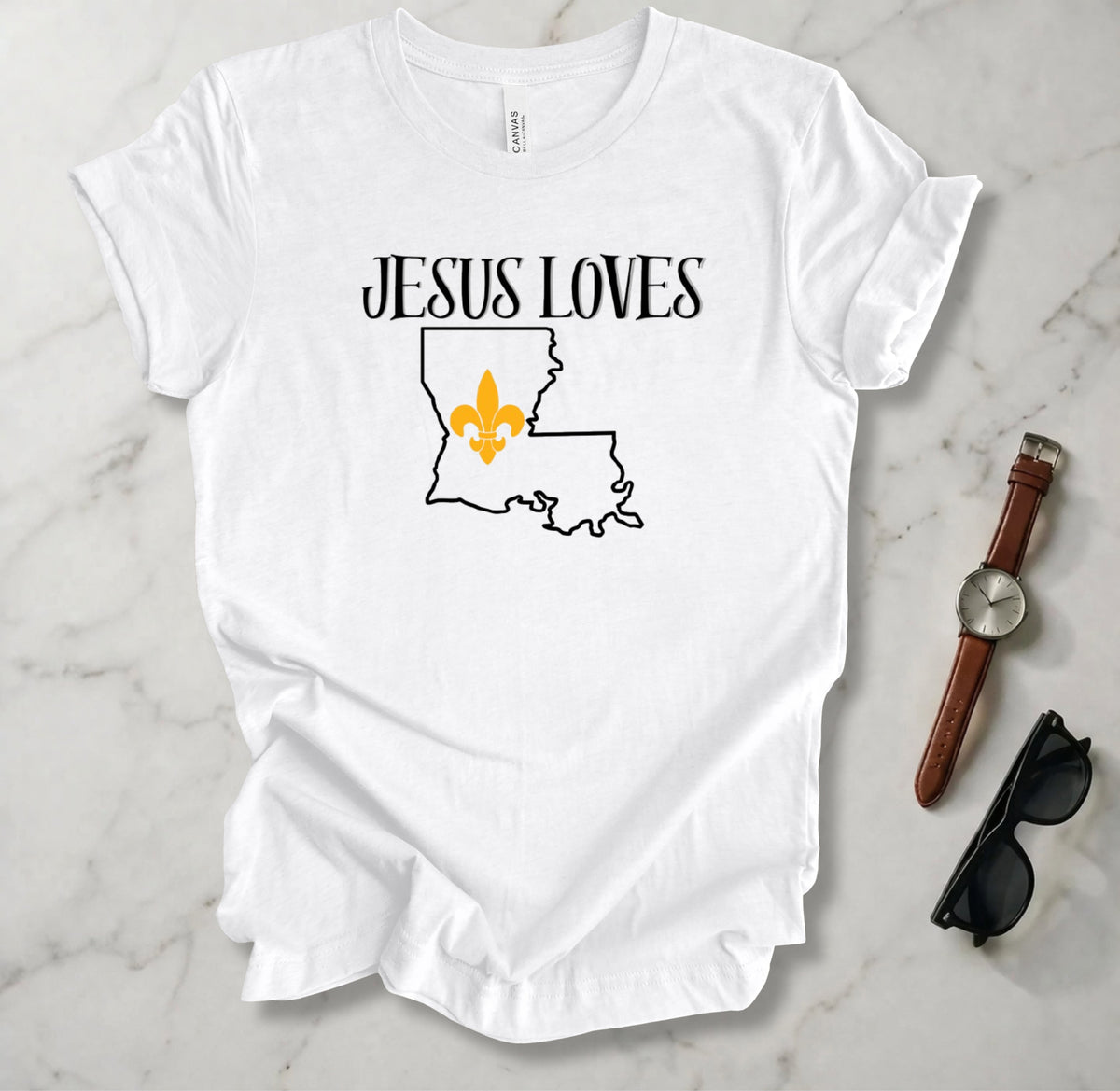 Jesus Loves Louisiana T Shirt