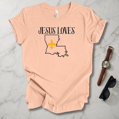 Jesus Loves Louisiana T Shirt