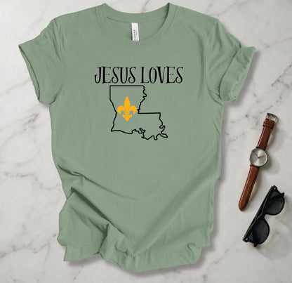 Jesus Loves Louisiana T Shirt