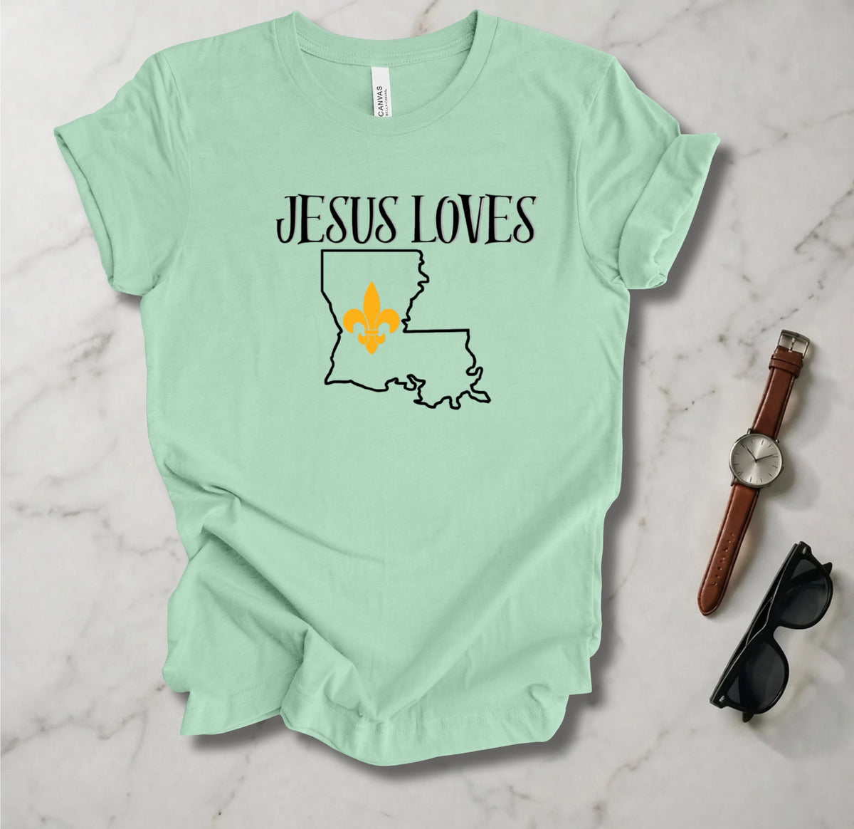 Jesus Loves Louisiana T Shirt