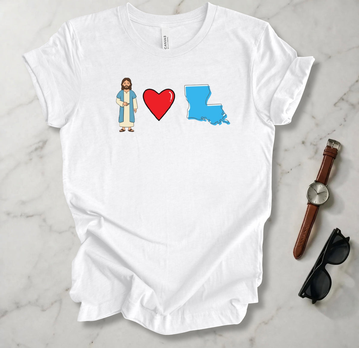 Jesus Loves Louisiana 1 T Shirt