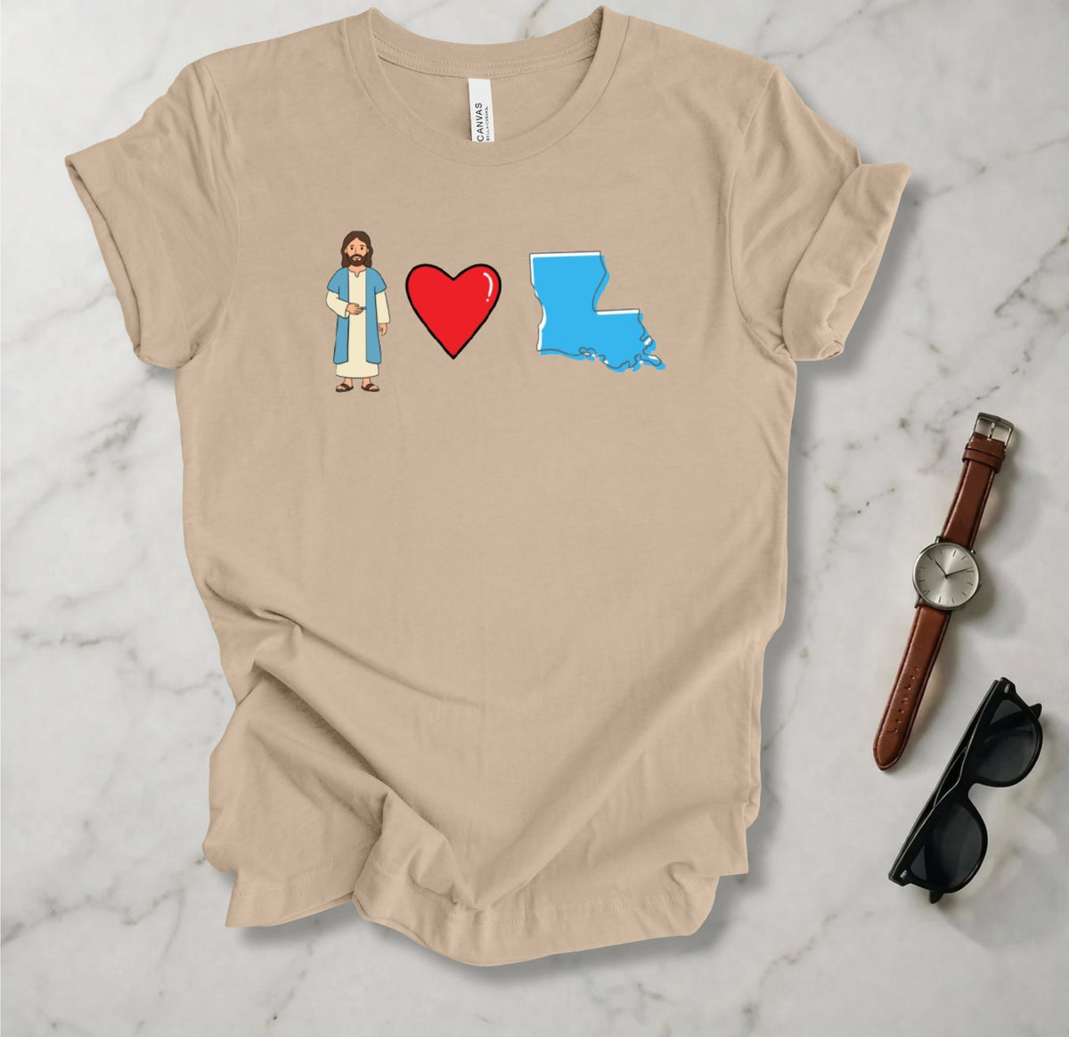 Jesus Loves Louisiana 1 T Shirt