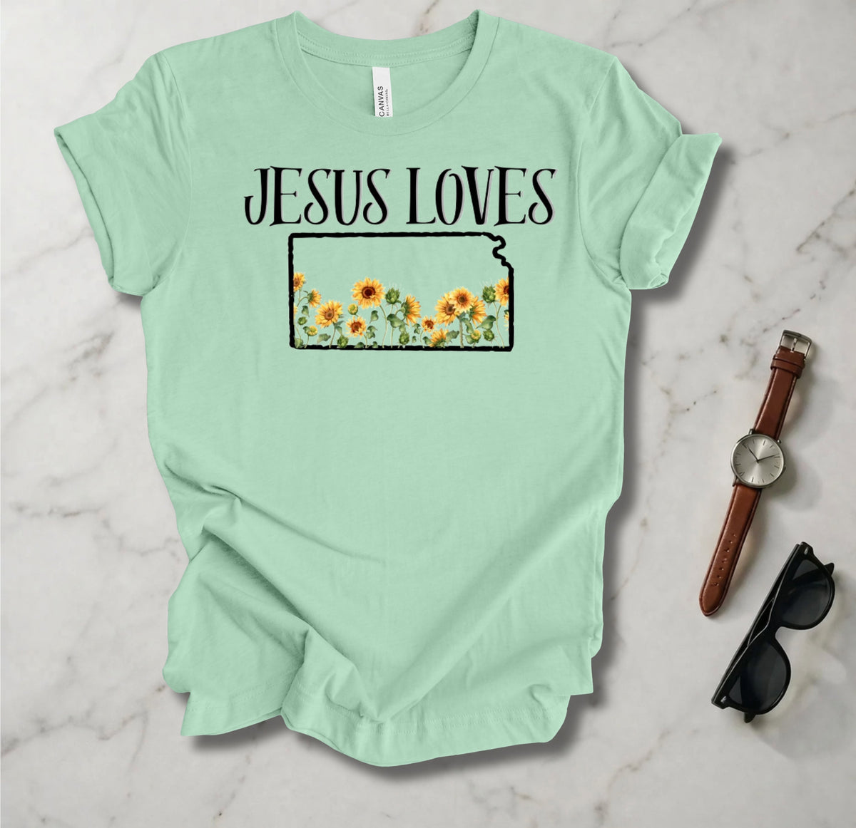 Jesus Loves Kansas T Shirt
