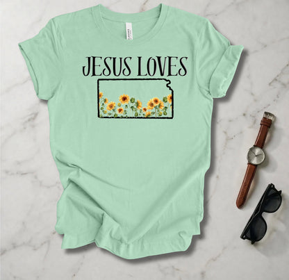 Jesus Loves Kansas T Shirt