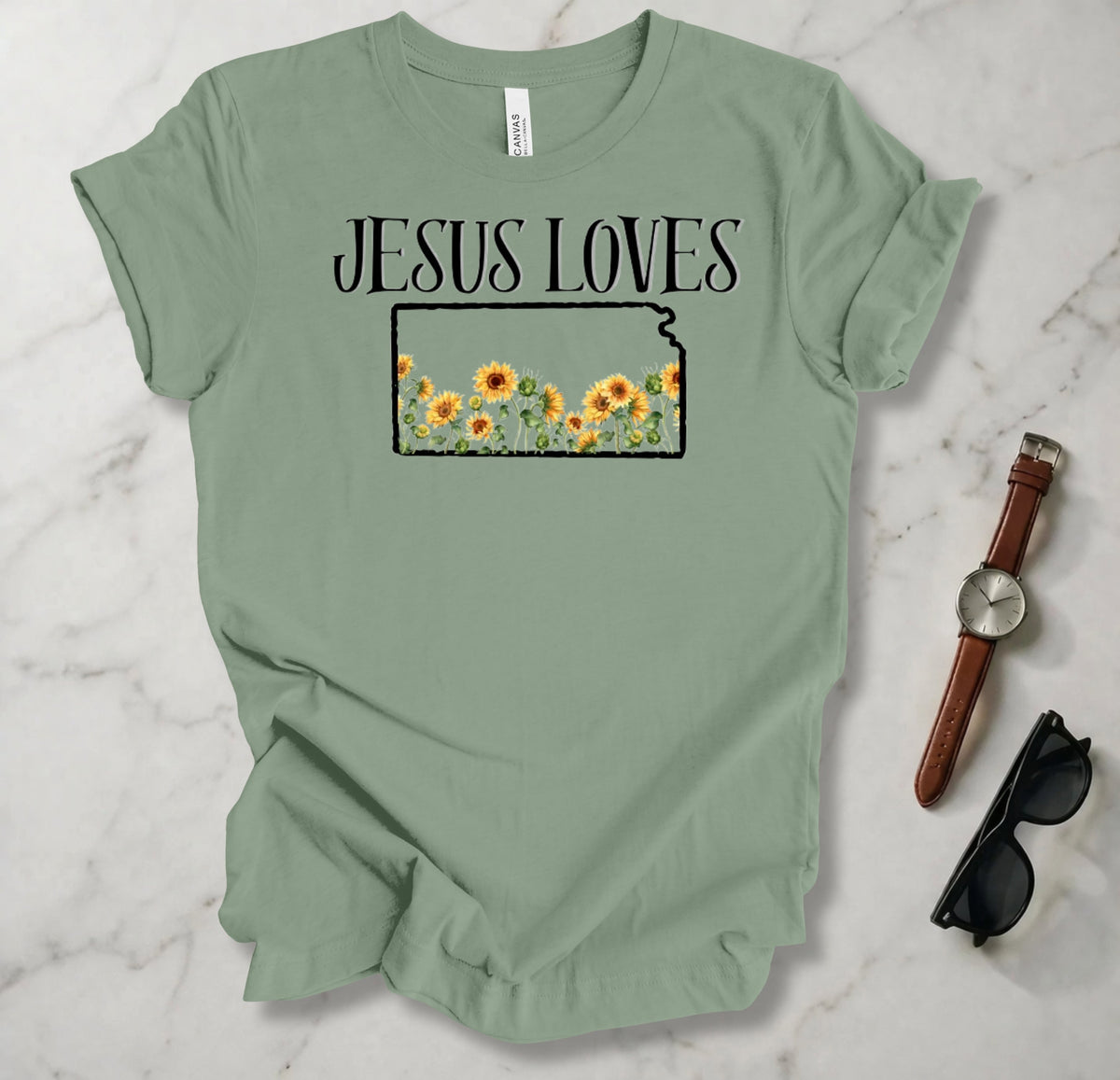 Jesus Loves Kansas T Shirt