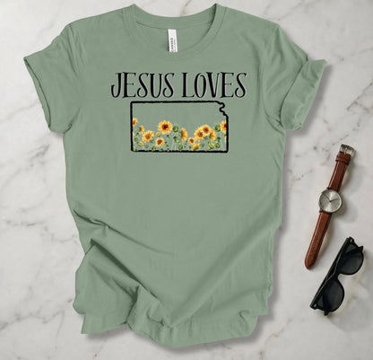 Jesus Loves Kansas T Shirt