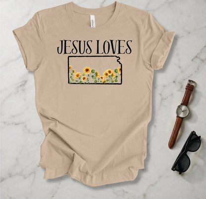 Jesus Loves Kansas T Shirt