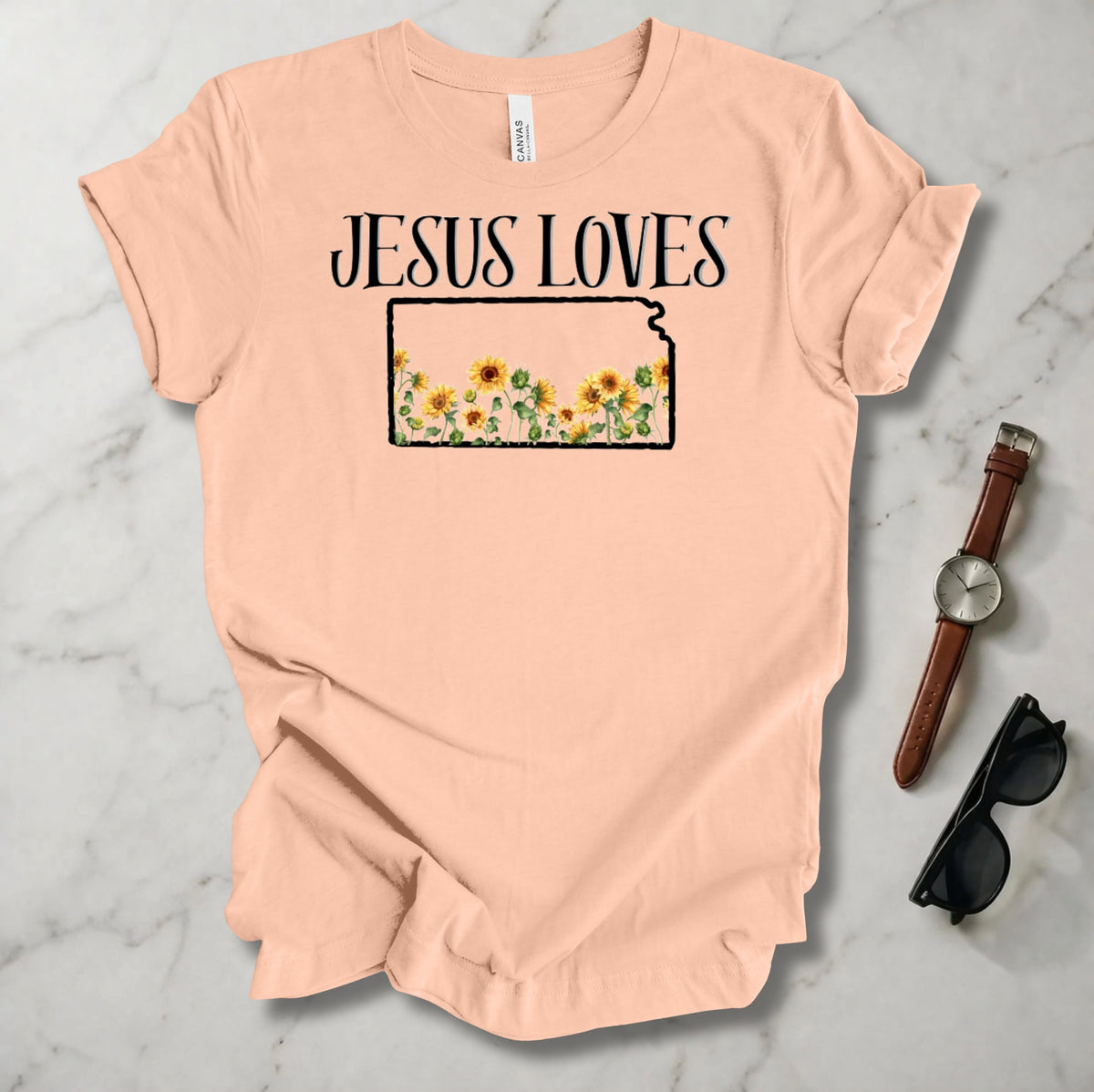 Jesus Loves Kansas T Shirt