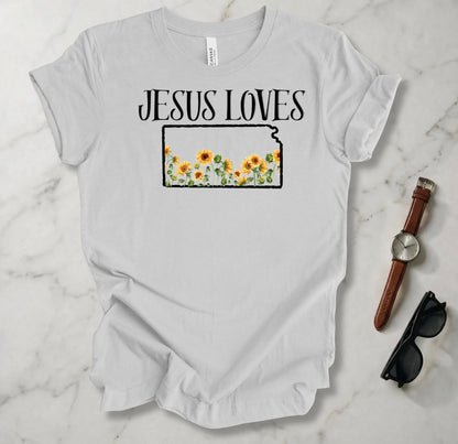 Jesus Loves Kansas T Shirt