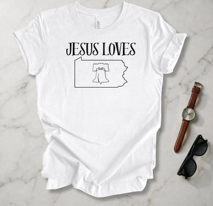 Jesus Loves Pennsylvania T Shirt