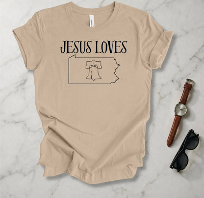Jesus Loves Pennsylvania T Shirt