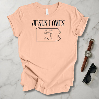 Jesus Loves Pennsylvania T Shirt
