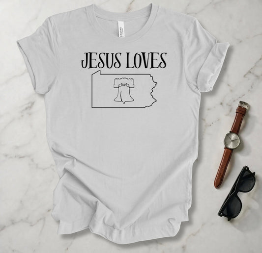 Jesus Loves Pennsylvania T Shirt