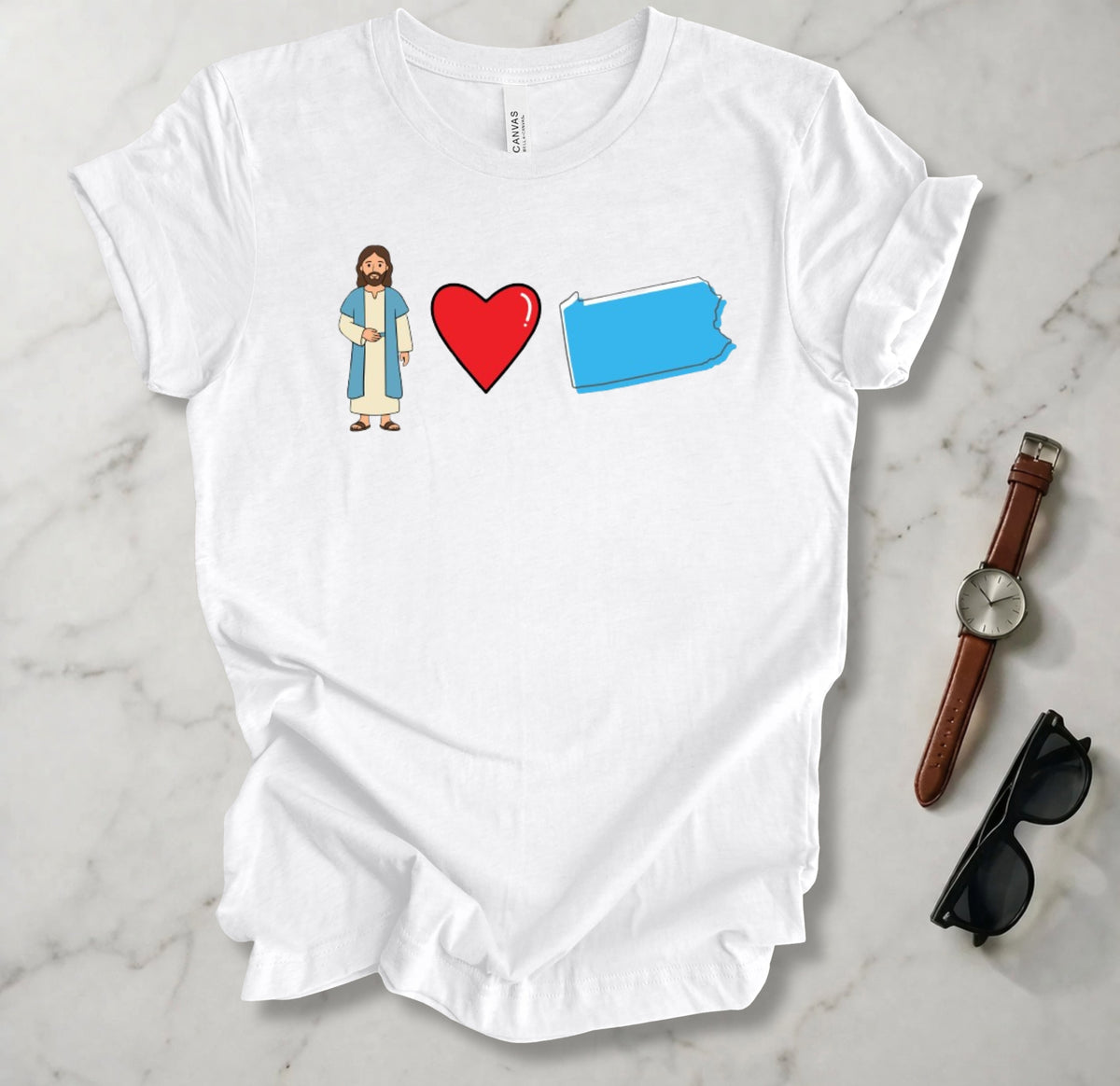 Jesus Loves Pennsylvania 1 T Shirt