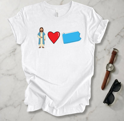 Jesus Loves Pennsylvania 1 T Shirt