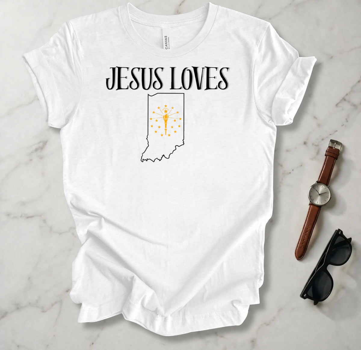 Jesus Loves Indiana T Shirt