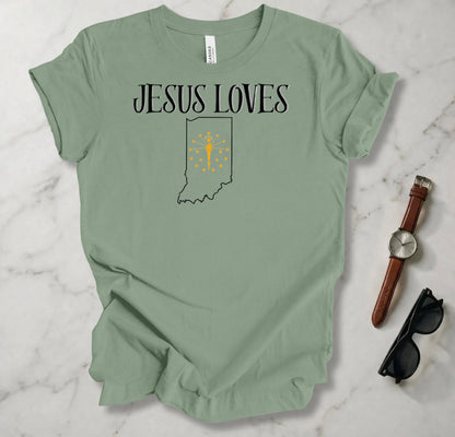 Jesus Loves Indiana T Shirt