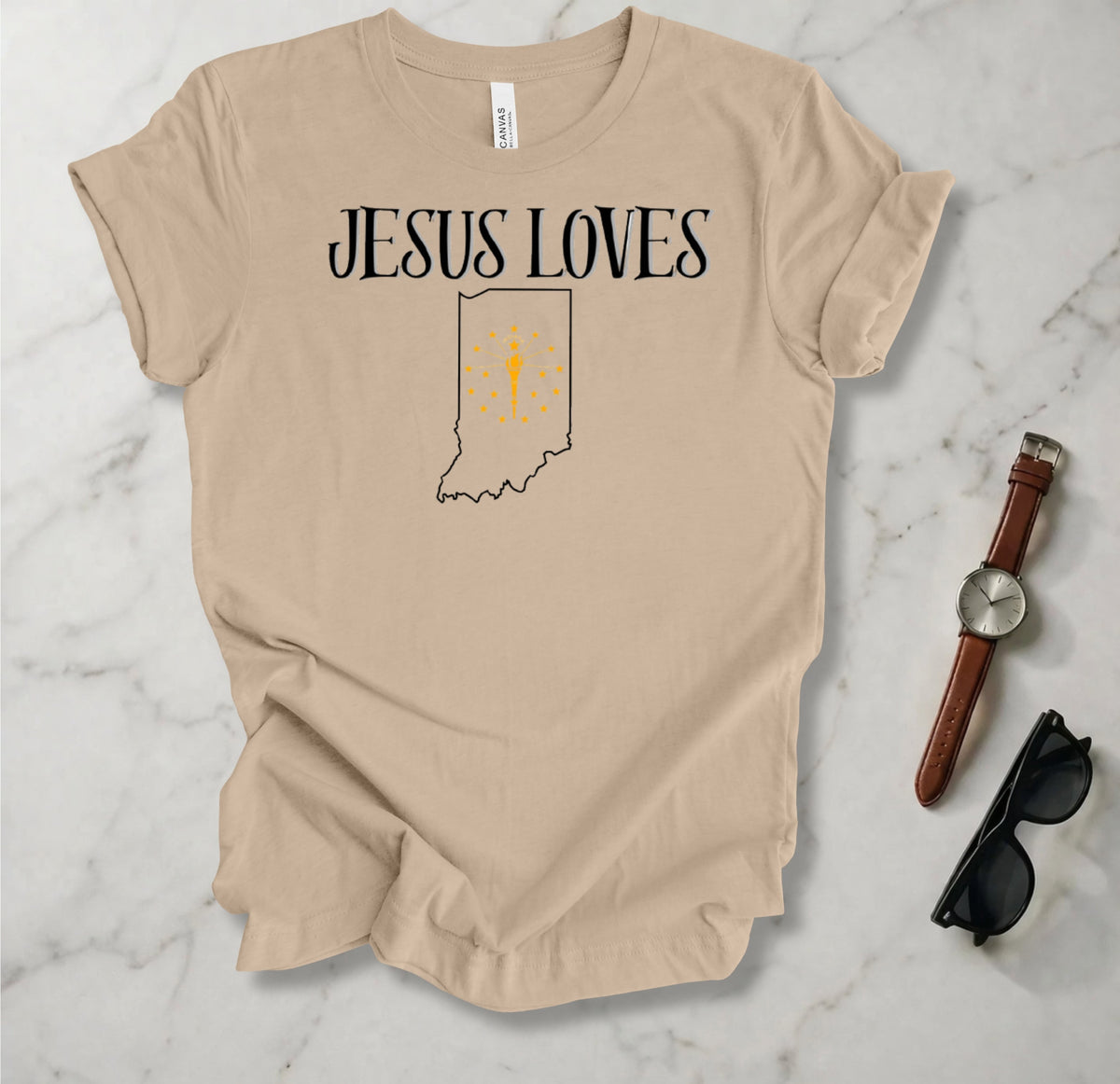 Jesus Loves Indiana T Shirt