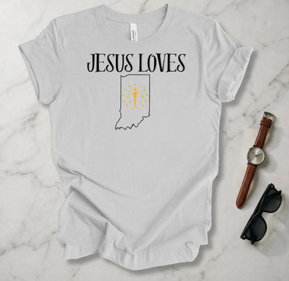Jesus Loves Indiana T Shirt