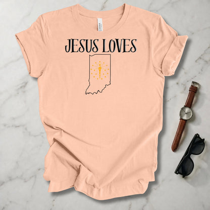 Jesus Loves Indiana T Shirt