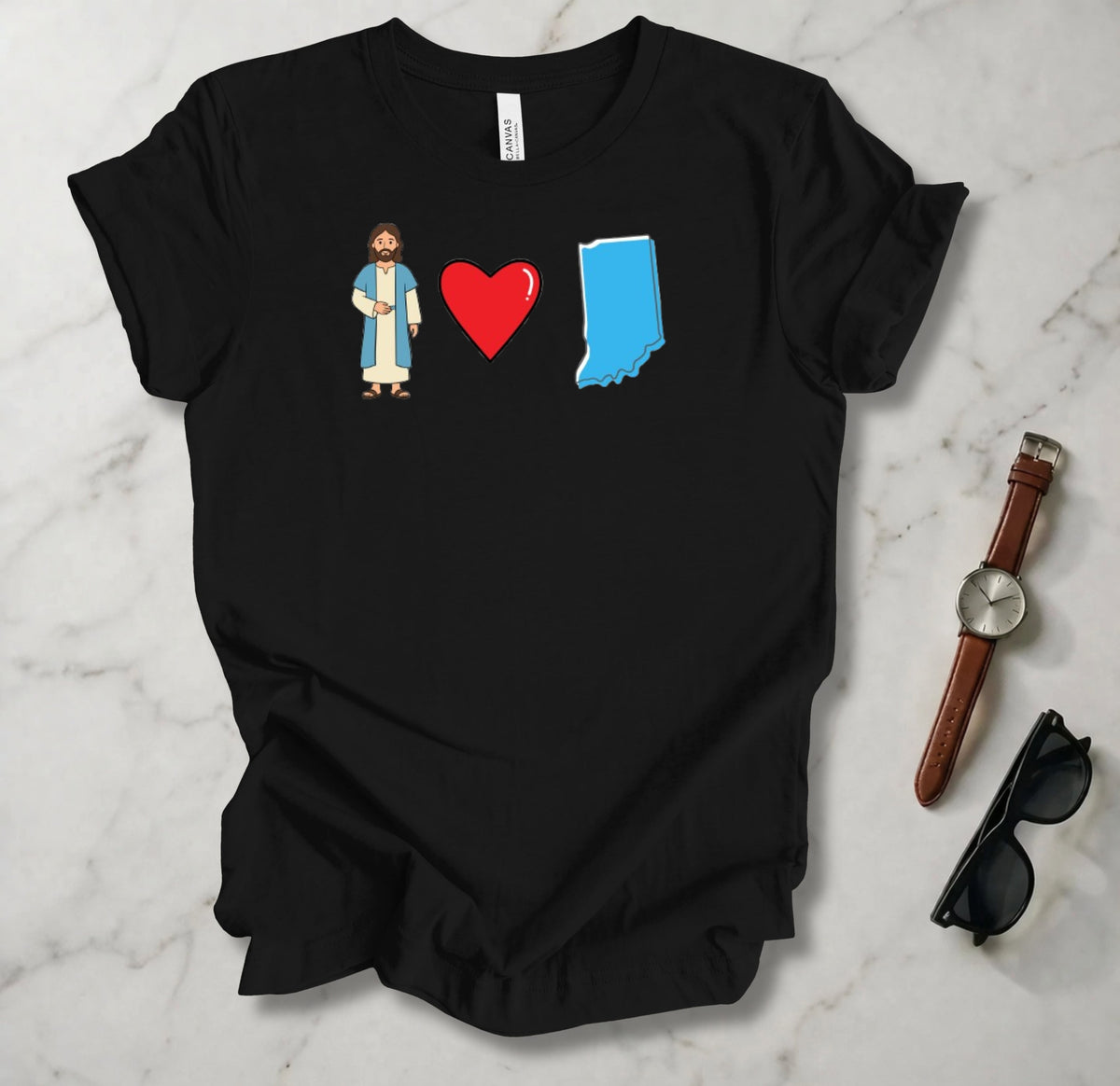 Jesus Loves Indiana 1 T Shirt