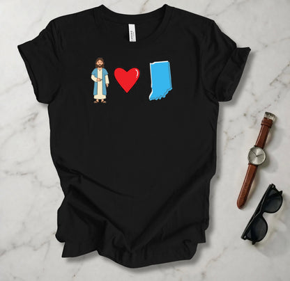 Jesus Loves Indiana 1 T Shirt