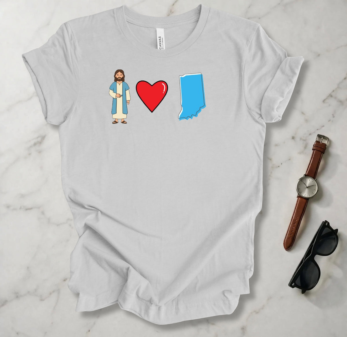 Jesus Loves Indiana 1 T Shirt