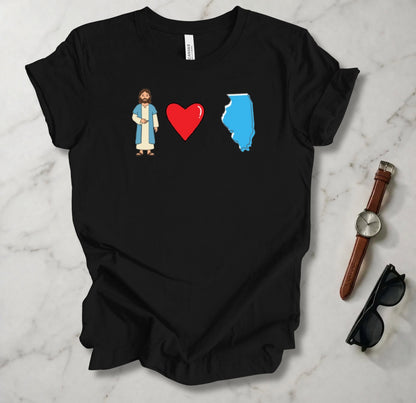 Jesus Loves Illinois 1 T Shirt