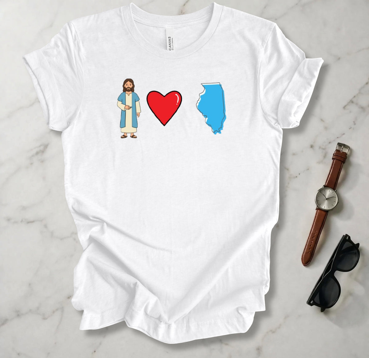 Jesus Loves Illinois 1 T Shirt
