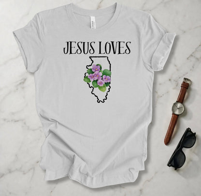 Jesus Loves Illinois T Shirt