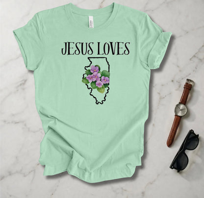 Jesus Loves Illinois T Shirt
