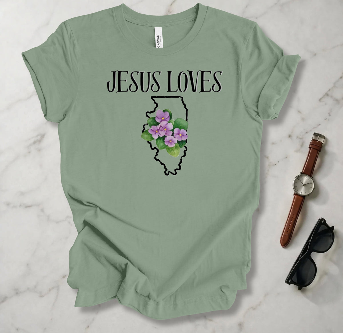 Jesus Loves Illinois T Shirt