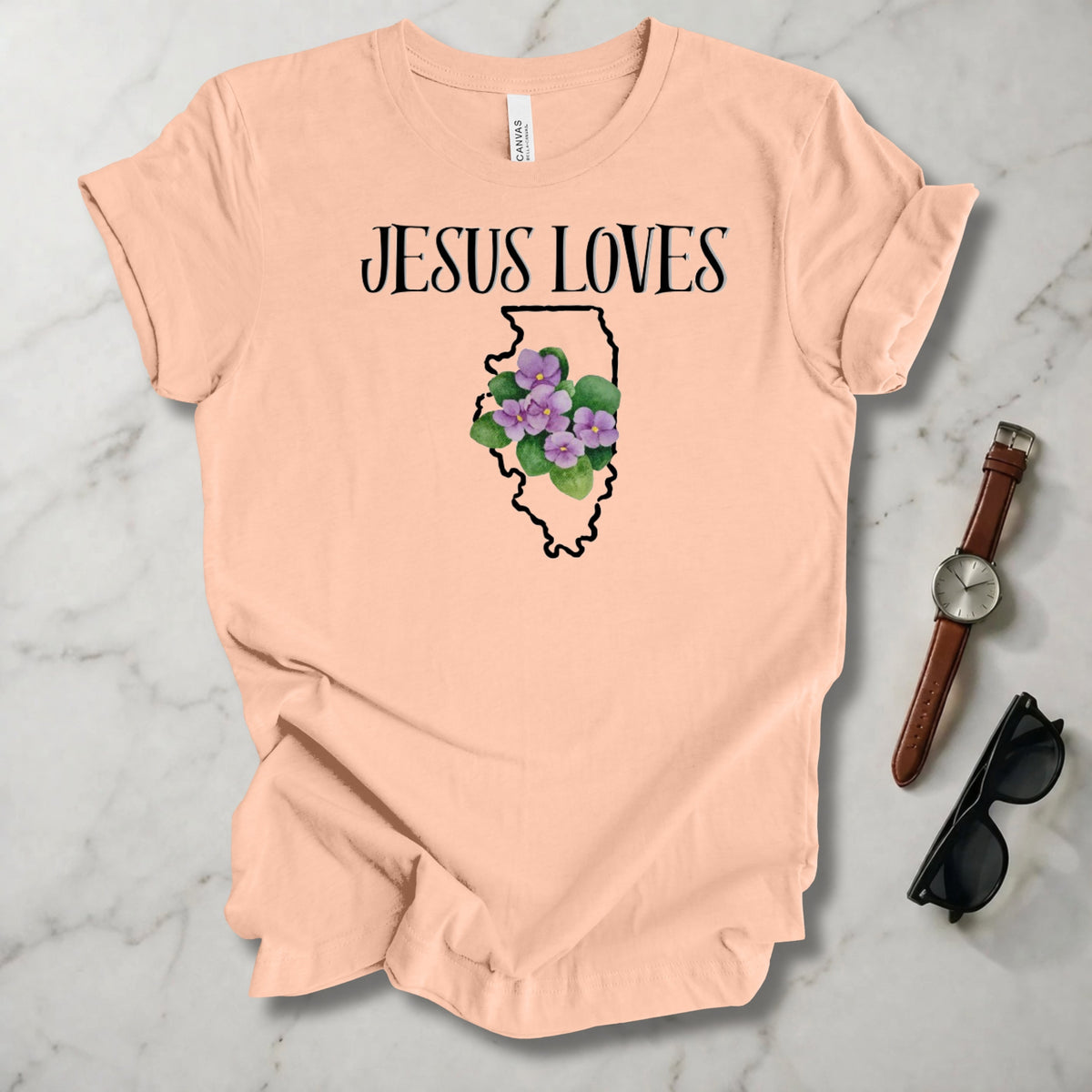 Jesus Loves Illinois T Shirt