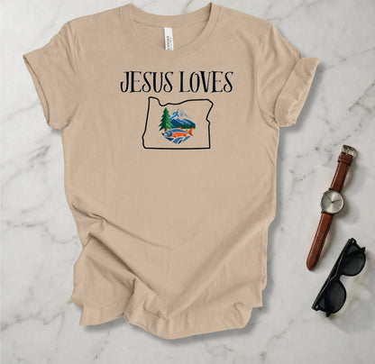 Jesus Loves Oregon T Shirt
